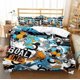 thumbnail image 1 of Football Graffiti Quilt Duvet Cover Set Soft Bed Linen Pillowcase Children3-Piece Bedding Set, 1 of 5