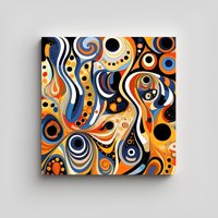 Genérico - Cuadro Abstracto Patrón Grande 40X40 Cm