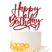 Decoración De Tarta Kaoenla Con Purpurina Roja Para Feliz Cumpleaños