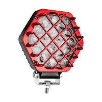 Magideal - Cápsulas De De 5 Pulgadas Y 48 W, 16 Uds., Luz De Trabajo Led, Luz De Tejado De Parachoques Antiniebla, Lámparas De Conducción De 4800Lm Para , Rojo