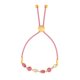 thumbnail image 1 of Pulsera Elegant Confetti Cali Amarillo/Rosa 18k Oro Blanco, 1 of 8