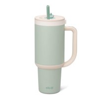 Vaso Ello Oasis Con Asa Y Pajita Retráctil, 1,2 L, Color Pistacho