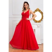 Likeshop - Vestido Largo Mujer Fiesta Gala Noche Escote V Bordados 2003