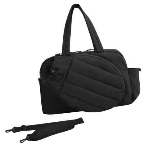 Magideal - Bolsa De Tenis De Poliéster Para Hombre Y Mujer, Resistente Y Portátil, Con Bolsillo Para Artículos Húmedos, Organizador Versátil, Ligera, Ideal Para Negro