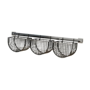 Bothyi - Organizador De Canasta De Montaje En La Pared Guardián De Ajo Para Restaurante De Restaurante Dormitorio Negro