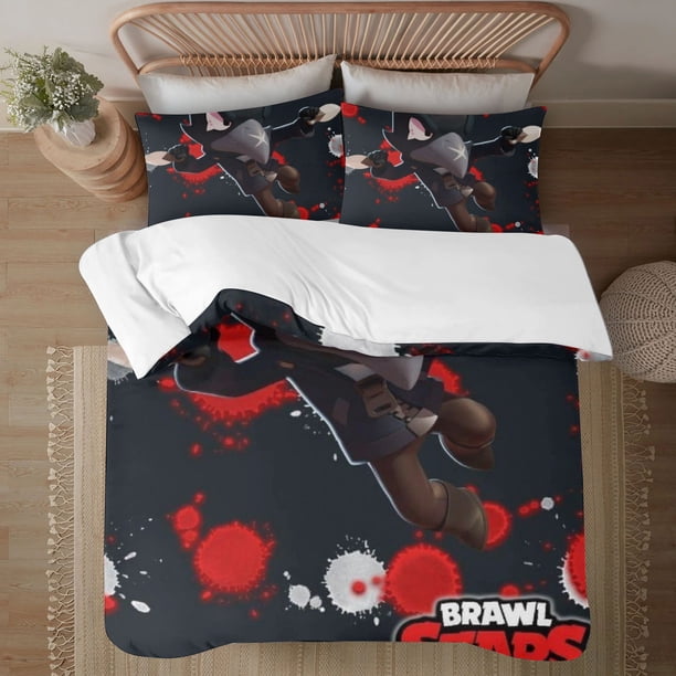 brawl stars Soft 3D Printed Duvet Cover Bedding Set with Comforter Cover 3 Piece Set