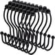 thumbnail image 1 of 12pcs, Rustproof Stainless Steel S Shape Shower Curtain Hooks Rings, Shower Curtain Rings Hooks For Bathroom Shower Rod Curtains, Bathroom Accessories, 1 of 5