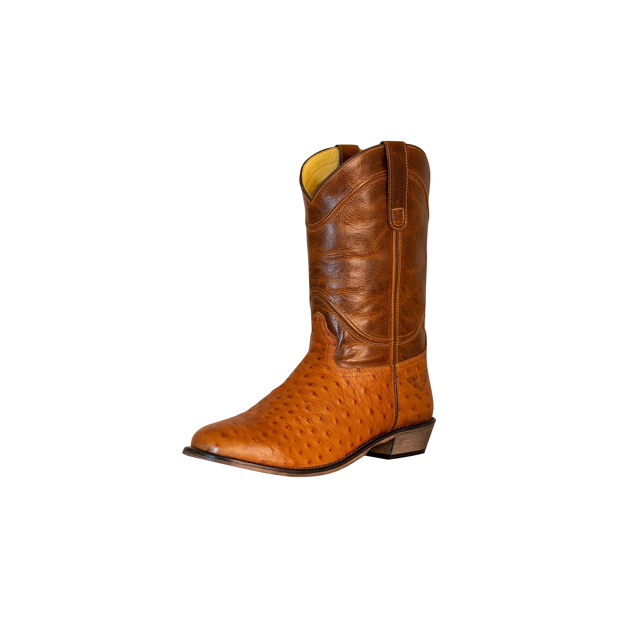 Botas Tuffrider Norris Con Estampado De Piel, Punta Ancha Y Redonda, Color Canela