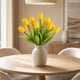 thumbnail image 5 of Ramos De 12 Tulipanes Artificiales Flor Decoración Tulipan amarillo Talla Única, 5 of 6