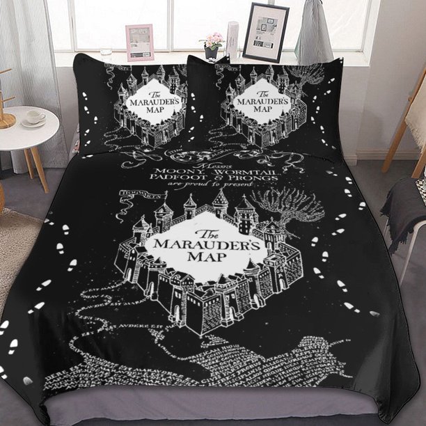 Magic Harry Potter Bedding Sets 3 Pieces Warm Soft Duvet Cover Set for Fans Kids Teens Girls Room Decor Lightweight Breathable
