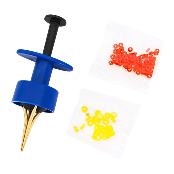 Anillador de pellets de pesca con bandas de goma, práctico para pescadores, anillador de gusanos, herramienta de aparejos de pesca para agua dulce al