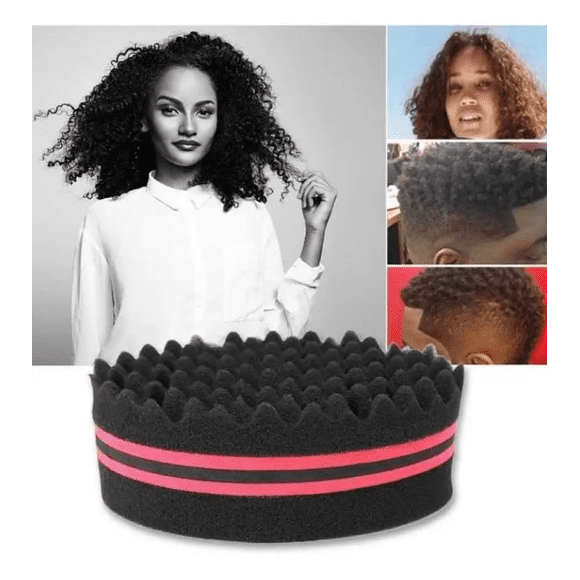 Esponja Giro Cepillo De Pelo Para Afros/rastas Barberia