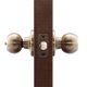 thumbnail image 4 of Manija de bola de puerta Copper Creek con cerradura de llave en latón antiguo, 4 of 5