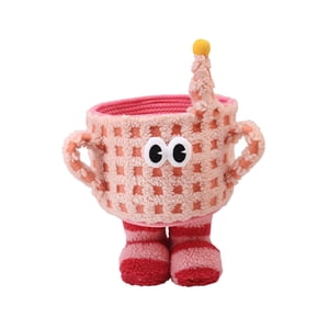 Bothyi - Organizador De Escritorio De Dibujos Animados Cesta De Almacenamiento De Juguetes Para Encimera De Ceremonia De Escritorio Rosa