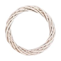 Magideal - Guirnalda De Ratán Hecha A Mano Para Puerta De Entrada, Guirnalda Tejida De 12 Pulgadas, Adorno Colgante Para Manualidades De Bricolaje Para Boda, Año Blanco