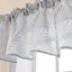 thumbnail image 1 of Cortinas de cocina de tul transparente de 3 piezas con ojales plateados y diseño de rayas transparentes, 1 of 5