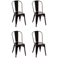 Moboi - Pack 4 Sillas Tolix Color Negro