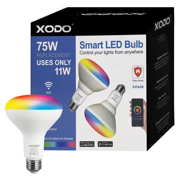 Bombillas LED Xodo BR30 E26 900LM Multicolor Paquete de 2
