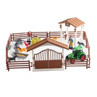 Bothyi - Mini Barn Farm Toys Playset Fence Farm Playset Para Niños Niñas De 3 A 12 Años Estilo A