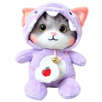 Bothyi - Gato Animal De Peluche Juguetes De Peluche Suave Gato Muñeca Campana Juguetes Para Sofá Lila