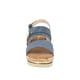 thumbnail image 3 of Sandalia con Taco Chino de Corcho Kim Azul Alquimia, 3 of 7