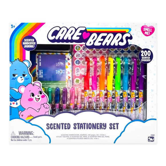 Set de papelería Care Bears perfumado con diario, bolígrafos y pegatinas