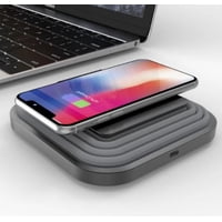 Genérico - Cargador Con Soporte Inalámbrico Plegable Para Celular Negro