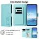 thumbnail image 5 of Funda Cartera Trébol para iPhone 16 Pro Max con Ranuras Tarjetas y Carga Inalámbrica Verde menta, 5 of 6