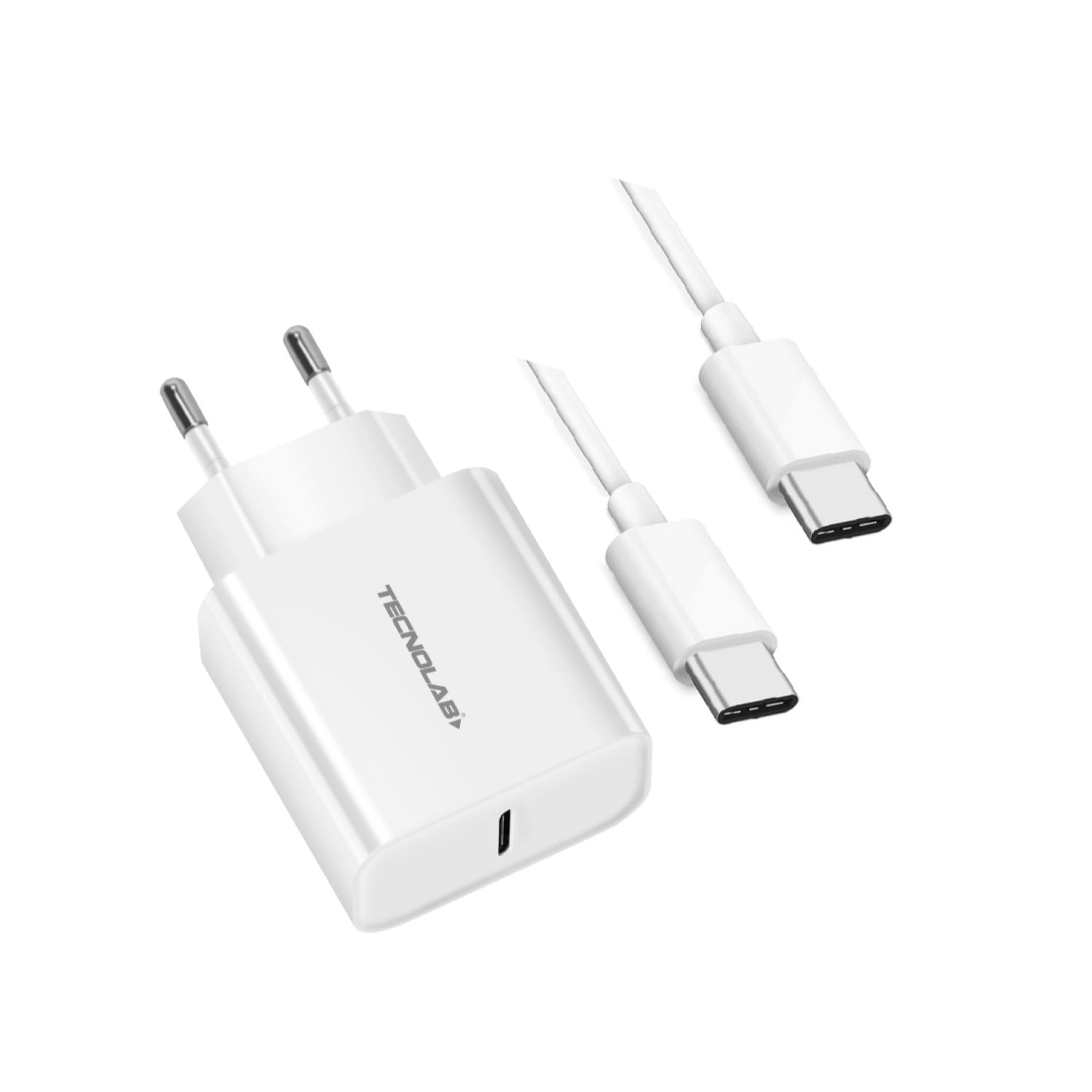 Cargador Rápido 3.0 18w + Cable Usb-c A Usb-c Tl094 Tecnolab