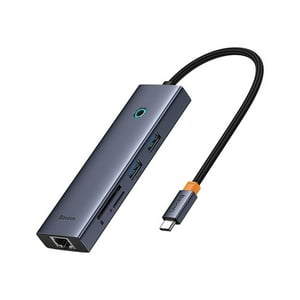 Adaptador Hub 7 En 1 Usb-C: Hdmi, Usb 3.0 X2, Rj45, Usb-C, Sd - Baseus