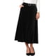 thumbnail image 1 of Falda Larga de Terciopelo para Mujer INSPIRE CHIC Cintura Alta Elegante para la Noche Formal Cóctel Faldas Línea A con Cinturón M Negro, 1 of 6