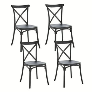 Klik Muebles - Pack De 4 Sillas Crossback Negra