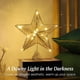thumbnail image 2 of Estrella de Navidad para la copa del árbol, adorno de metal brillante para la copa del árbol, estrella de 5 puntas con guirnalda de luces LED, pentagrama, dorado brillante., 2 of 5