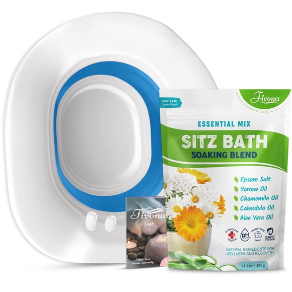Kit de baño Sitz 2 en 1 para colocar sobre el asiento del inodoro Fivona