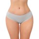 thumbnail image 1 of INSPIRE CHIC Ropa interior femenina de tiro bajo acanalada, bragas transpirables, suaves y elásticas, grandes, grises, 1 of 4