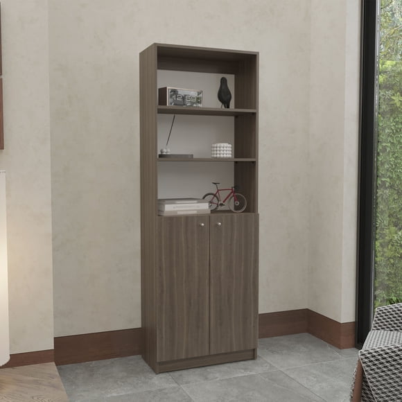 Estante Home-E M4 2 Puertas 5 Niveles Milan Y Blanco