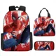 thumbnail image 1 of 3pcs/set Disney Children 3d Cute Spider Man Design Backpack Stitch Boys Primary School Bag Kids Kindergarten Backpack Mochila, 1 of 3