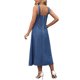 thumbnail image 3 of INSPIRE CHIC Vestidos de Mezclilla sin Mangas para Mujer Escote Cuadrado Maxi Vestido de Jean Azul S, 3 of 6