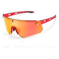 Lentes Rockbros Mica Magnética Intercambiable Uv400 Ciclismo Rojo
