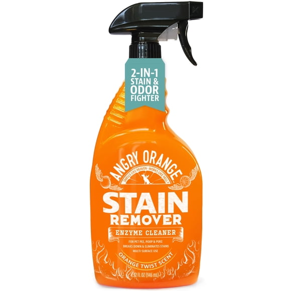 Limpiador enzimático para mascotas Angry Orange, 946 ml, quitamanchas