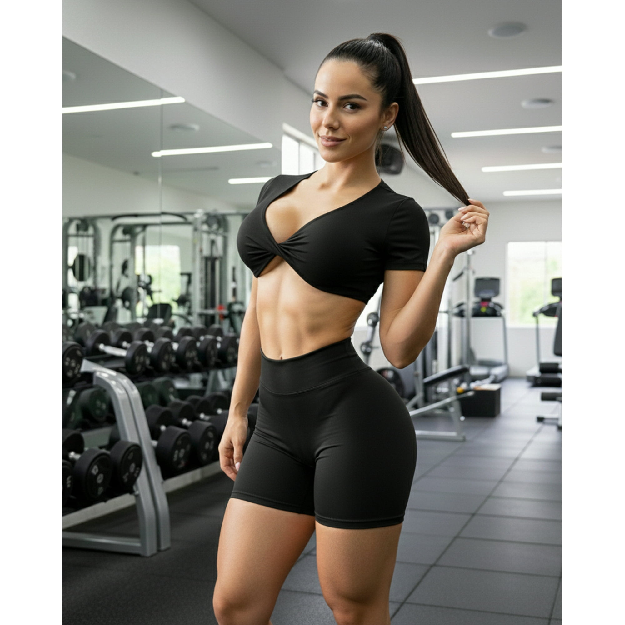 Flix Spa - Conjunto Deportivo Peto Con Mangas Cortas Y Short