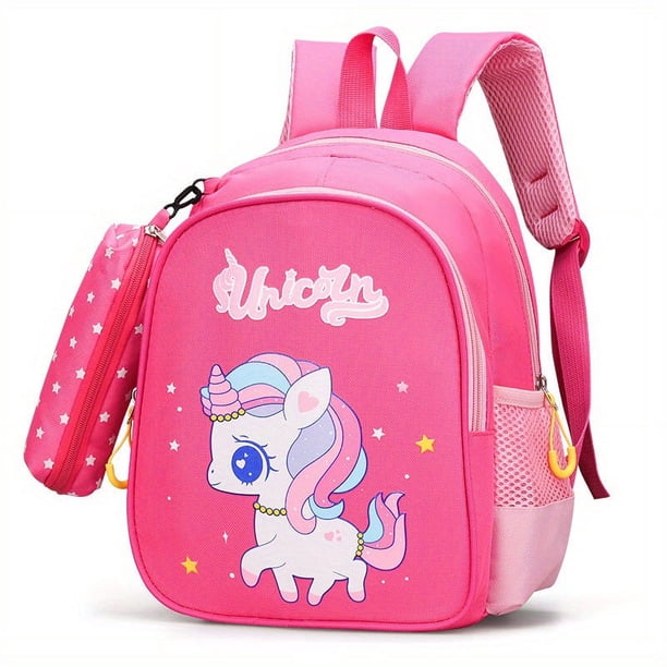 Children's Schoolbag With Pencil Case Cartoon Unicorn Dinosaur Kindergarten Backpack Lightweight Waterproof Backpack For Boys Girls Travel Backpack