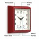 thumbnail image 5 of RELOJ DE PARED JONES CLOCKS 25 cm Rojo Cuadrado Estilo Retro Diner, 5 of 5