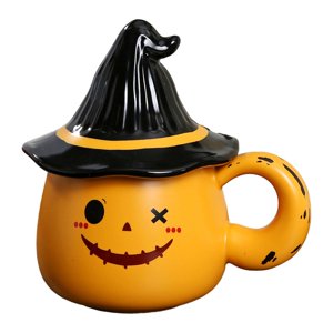 Bothyi - Taza De Café Decoración Adorno De Mesa Taza De Cerámica Para Té Café Regalo De Otoño Naranja