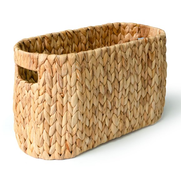 Cesta de mimbre de jacinto de agua KOKODO Home Project con asas