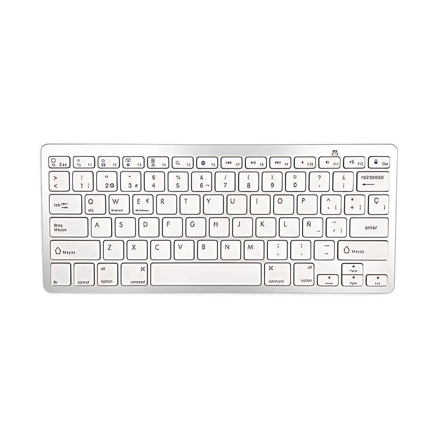 Disparo - Teclado Inalámbrico Bluetooth Para Pc Tablet Telefono Blanco