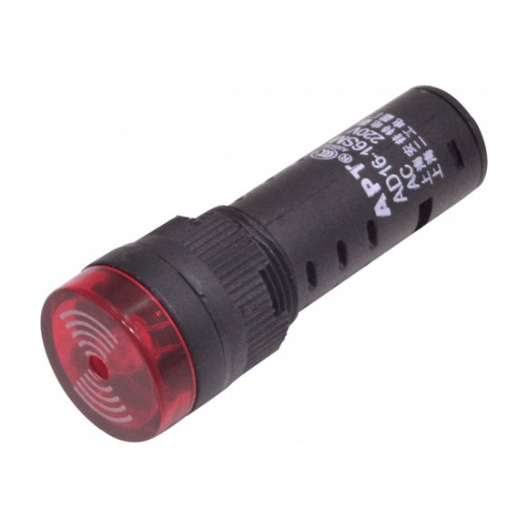 PILOTO-LEDB-R-220V Rojo Zumbador Luz Indicadora LED 220VAC 15mm-diametro 19mm-cabeza 55mm-alto