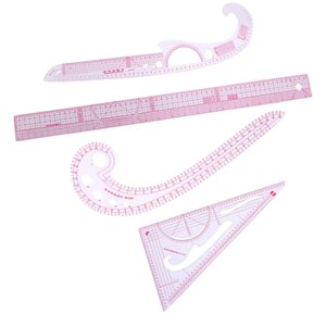 Magideal - Regla Curva Francesa, Reglas Curvas De Ropa, Creación De Plantillas De Patrones, Regla De Costura A Medida, Regla De Medición Para Diseñadores, Creado 4 Piezas