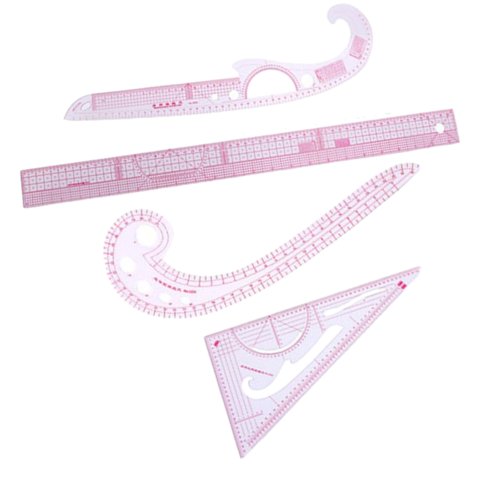 Magideal - Regla Curva Francesa, Reglas Curvas De Ropa, Creación De Plantillas De Patrones, Regla De Costura A Medida, Regla De Medición Para Diseñadores, Creado 4 Piezas