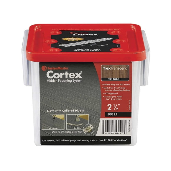 Tornillos FASTENMASTER Cortex de 2,5 pulgadas para terrazas Trex Transcend